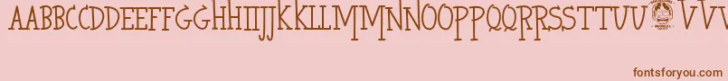 HeroKiller Font – Brown Fonts on Pink Background