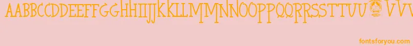 HeroKiller Font – Orange Fonts on Pink Background