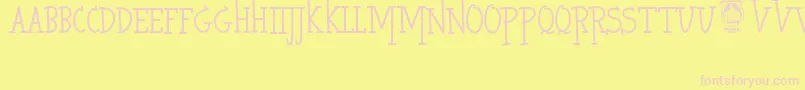 HeroKiller Font – Pink Fonts on Yellow Background