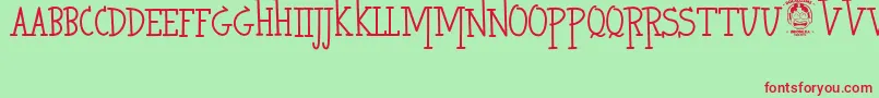 HeroKiller Font – Red Fonts on Green Background