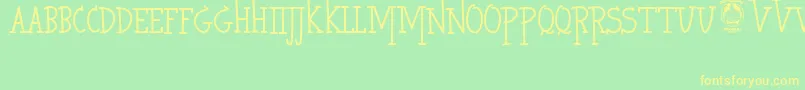HeroKiller Font – Yellow Fonts on Green Background