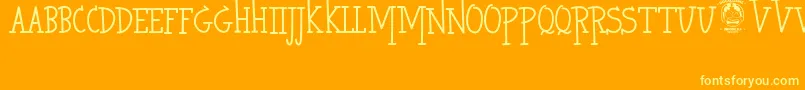 HeroKiller Font – Yellow Fonts on Orange Background