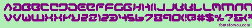 AirstripOneBold Font – Purple Fonts on Green Background