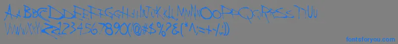 BackBoneRegular Font – Blue Fonts on Gray Background