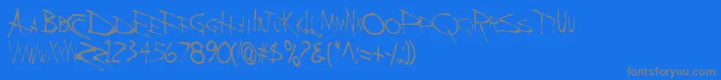 BackBoneRegular-Schriftart – Graue Schriften auf blauem Hintergrund