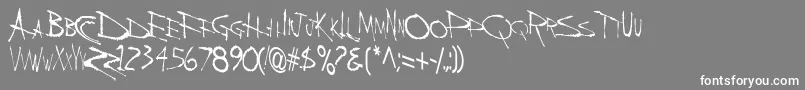 フォントBackBoneRegular – 灰色の背景に白い文字