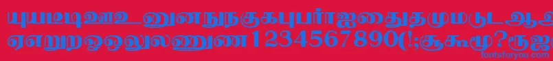 NallurPlain Font – Blue Fonts on Red Background