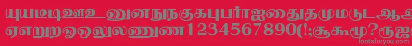NallurPlain Font – Gray Fonts on Red Background