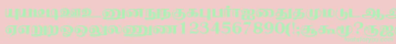 NallurPlain Font – Green Fonts on Pink Background