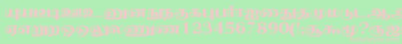 NallurPlain-Schriftart – Rosa Schriften auf grünem Hintergrund