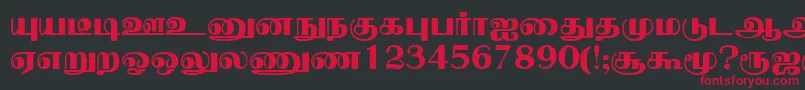 Шрифт NallurPlain – красные шрифты на чёрном фоне