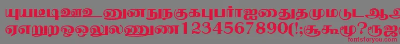 Шрифт NallurPlain – красные шрифты на сером фоне