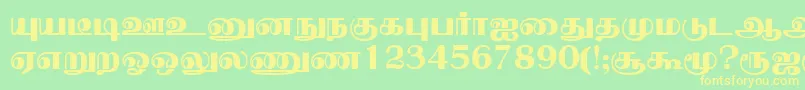 NallurPlain Font – Yellow Fonts on Green Background