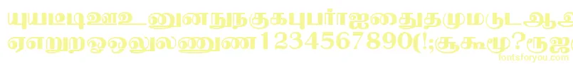 NallurPlain Font – Yellow Fonts on White Background
