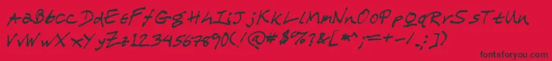 Wlscrawlmychildren Font – Black Fonts on Red Background