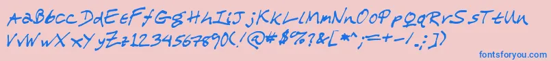 Wlscrawlmychildren Font – Blue Fonts on Pink Background