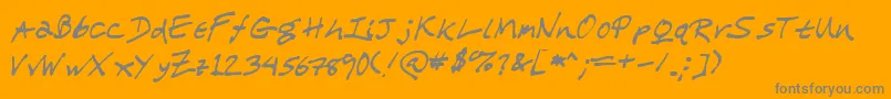 Wlscrawlmychildren Font – Gray Fonts on Orange Background