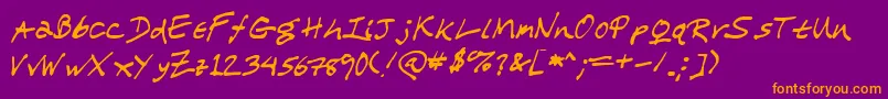 Wlscrawlmychildren Font – Orange Fonts on Purple Background