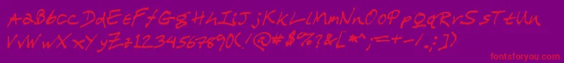 Wlscrawlmychildren Font – Red Fonts on Purple Background