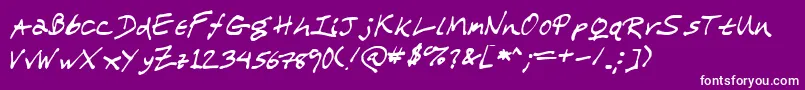 fuente Wlscrawlmychildren – Fuentes Blancas Sobre Fondo Morado
