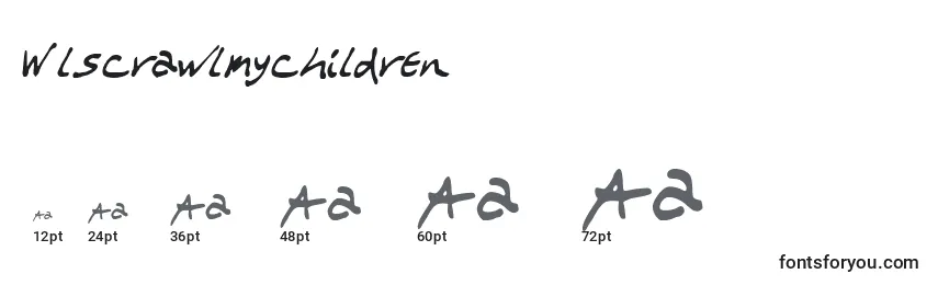 Размеры шрифта Wlscrawlmychildren