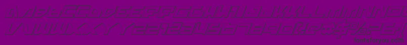 Шрифт Trajiasi – чёрные шрифты на фиолетовом фоне