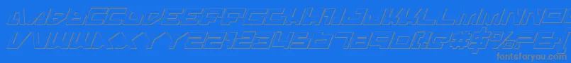 Trajiasi Font – Gray Fonts on Blue Background