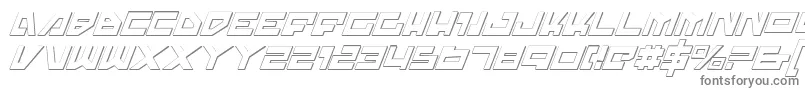 Trajiasi-fontti – harmaat kirjasimet valkoisella taustalla