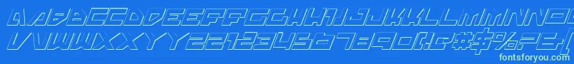 Trajiasi Font – Green Fonts on Blue Background