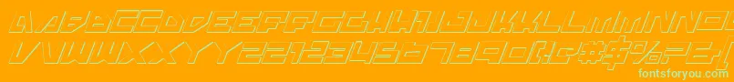 Trajiasi Font – Green Fonts on Orange Background
