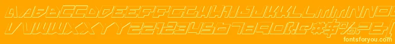 Trajiasi Font – Yellow Fonts on Orange Background