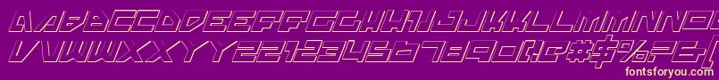 Trajiasi Font – Yellow Fonts on Purple Background