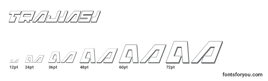 Размеры шрифта Trajiasi