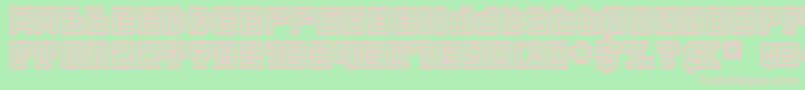 BmSpiralCapCyr Font – Pink Fonts on Green Background