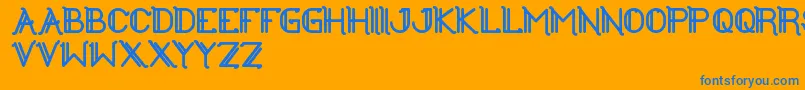 TheGreatestHigh Font – Blue Fonts on Orange Background