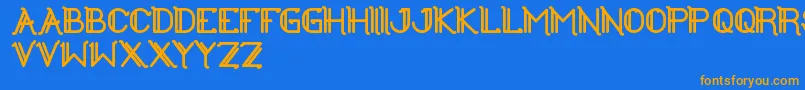 TheGreatestHigh Font – Orange Fonts on Blue Background