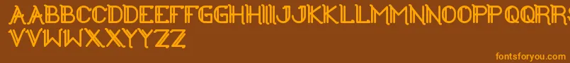 En savoir plus sur la police TheGreatestHigh Police TheGreatestHigh – polices orange sur fond brun