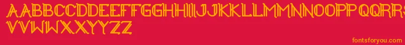 TheGreatestHigh Font – Orange Fonts on Red Background