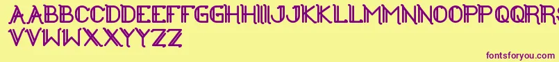 TheGreatestHigh Font – Purple Fonts on Yellow Background