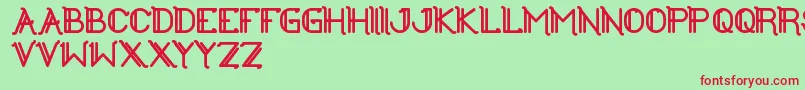 TheGreatestHigh Font – Red Fonts on Green Background