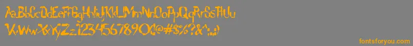 フォントLochen ffy – オレンジの文字は灰色の背景にあります。