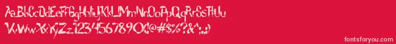 Lochen ffy Font – Pink Fonts on Red Background