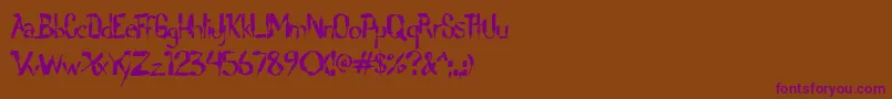 Lochen ffy-fontti – violetit fontit ruskealla taustalla