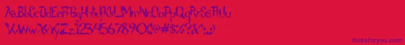 Lochen ffy Font – Purple Fonts on Red Background