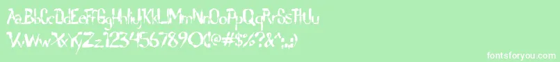 Lochen ffy Font – White Fonts on Green Background