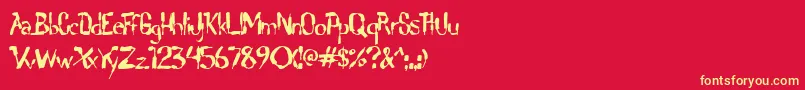 Lochen ffy Font – Yellow Fonts on Red Background