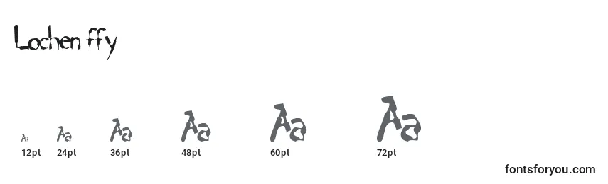 Размеры шрифта Lochen ffy