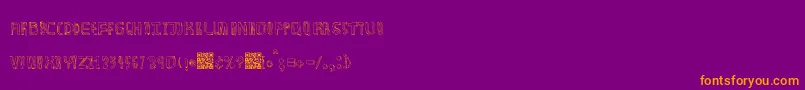 Budtender Font – Orange Fonts on Purple Background