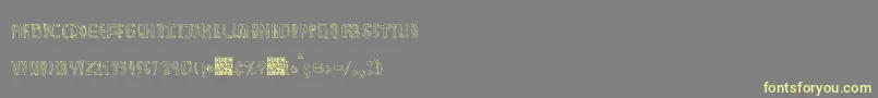 Budtender Font – Yellow Fonts on Gray Background