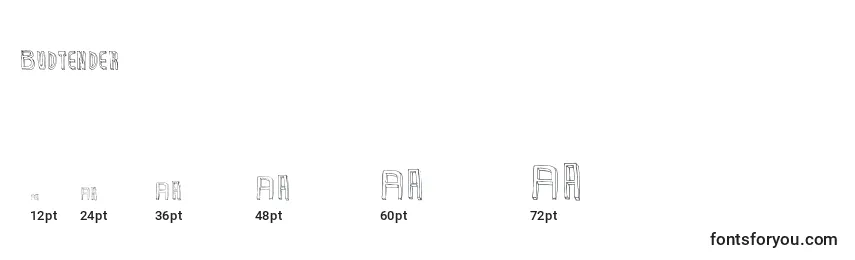 Budtender Font Sizes